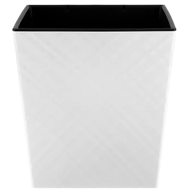 Горшок для цветов InGreen Manhattan CUBE 301 х 301 мм, 22 л c дренажной вставкой белоснежный жасмин 